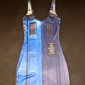 XS Police Box Bodycon by Blackmilk Clothing